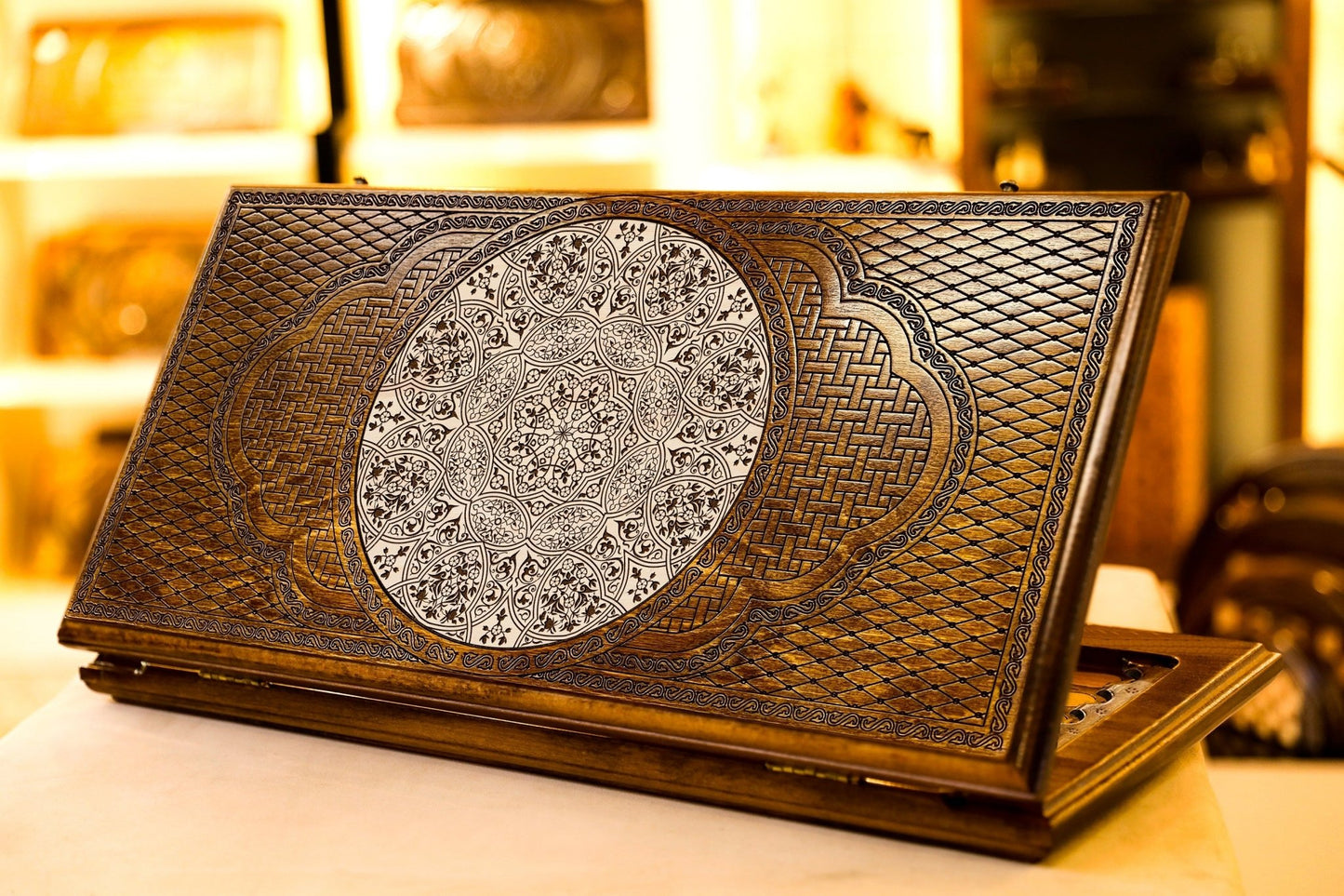 Handmade Wooden Backgammon Board Game Set "Minimalistic" - AsatryansBrand