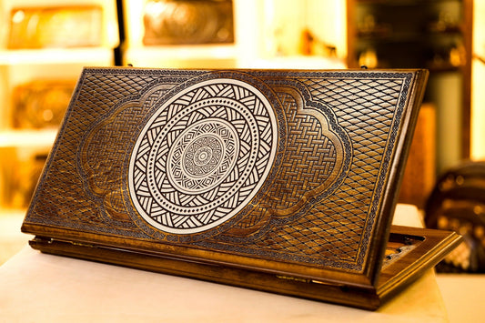 Handmade Wooden Backgammon Board Game Set “Sunflower” - AsatryansBrand