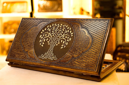 Handmade Wooden Backgammon Board Game Set “Tree of Life” - AsatryansBrand