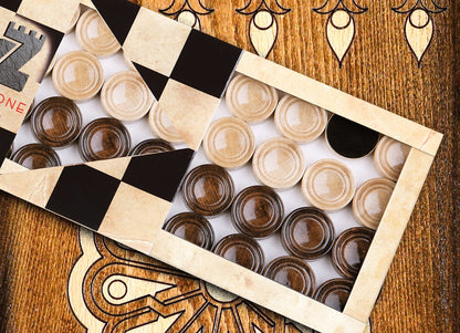 Handmade Wooden Backgammon Board Game Set "Tree Pomegranate" - AsatryansBrand