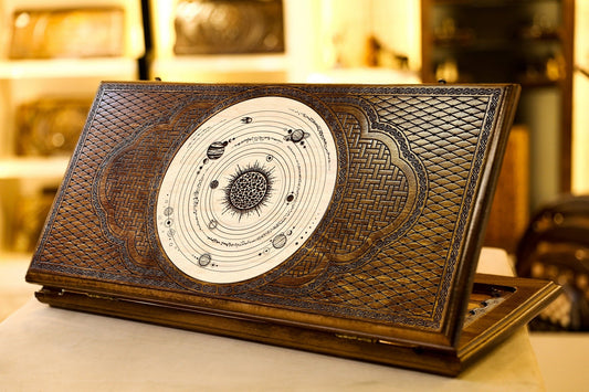 Handmade Wooden Backgammon Board Game Set "Universe" - AsatryansBrand
